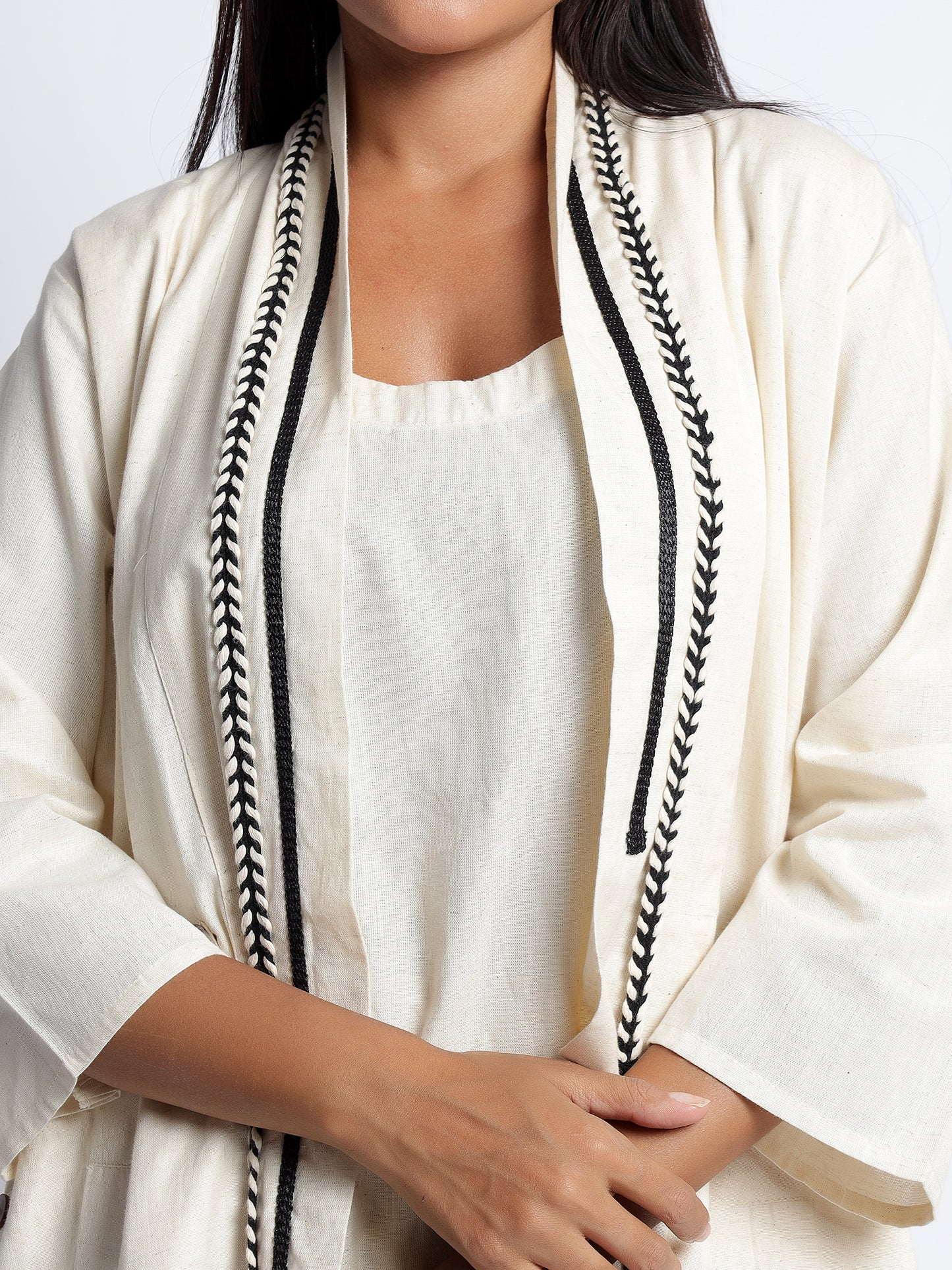 Linen Cord Set with Cape