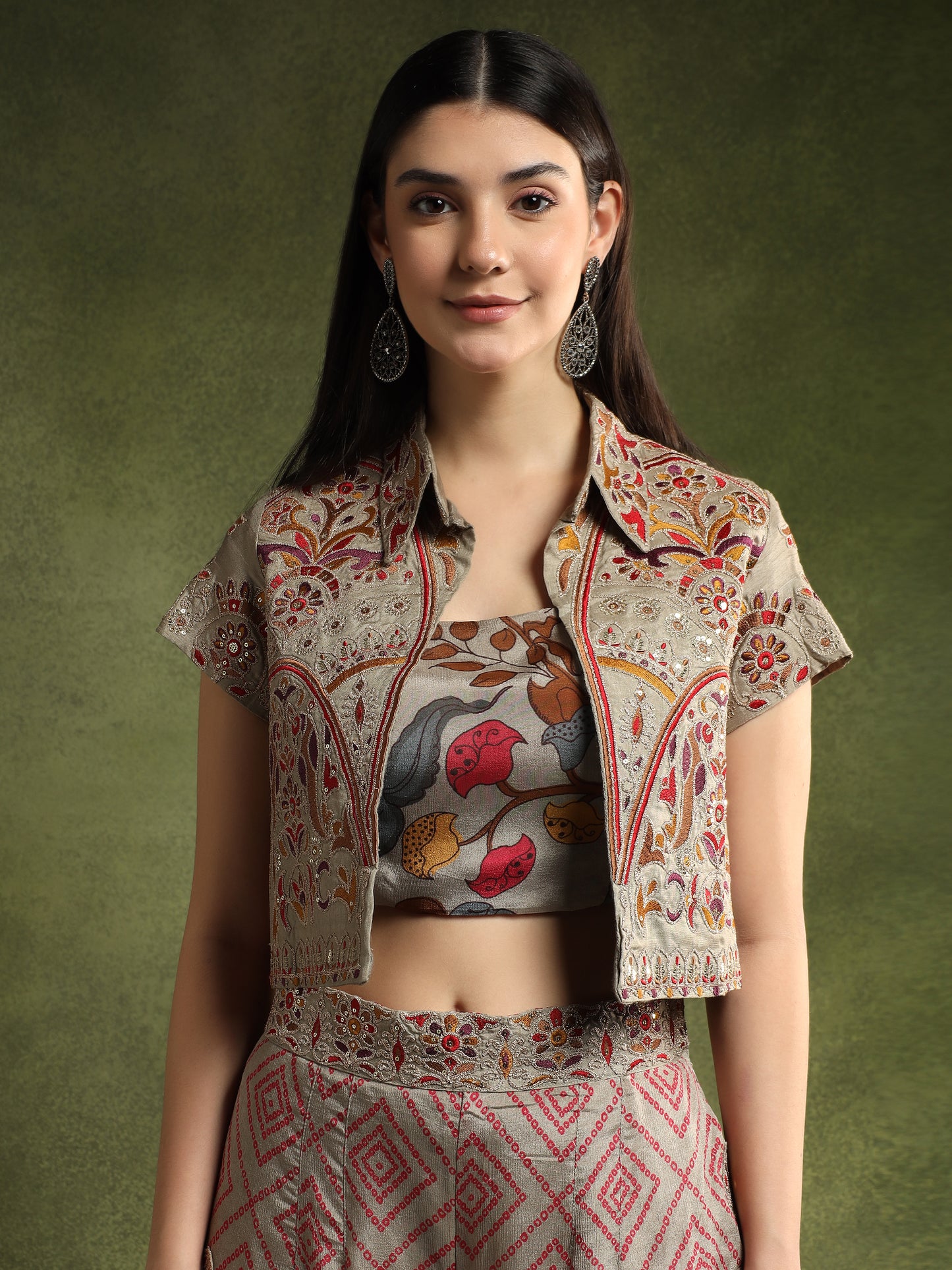 Peuter Crepe Jacket Set