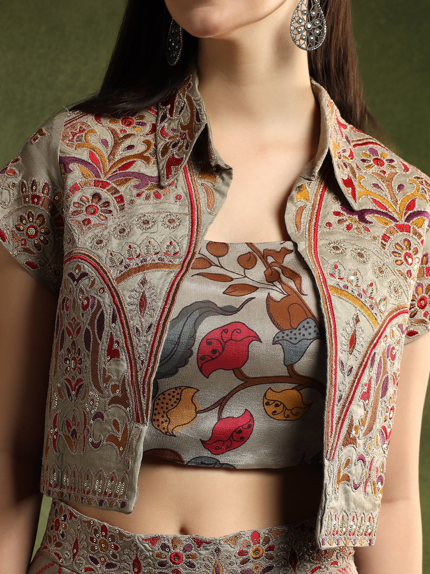 Peuter Crepe Jacket Set