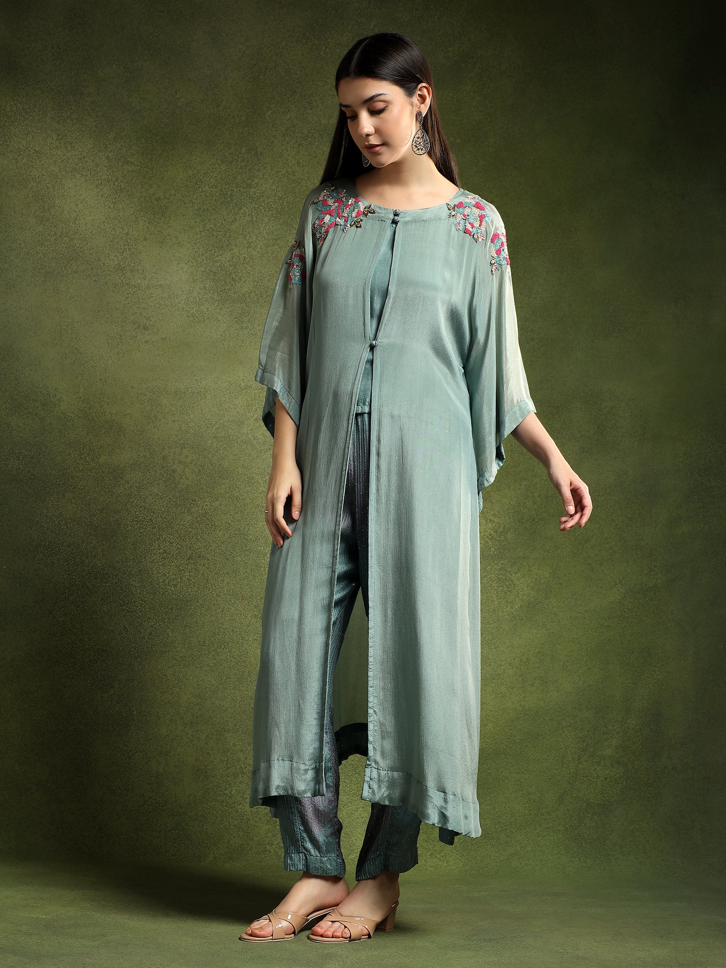 Cadet Blue Cape and Pants Set
