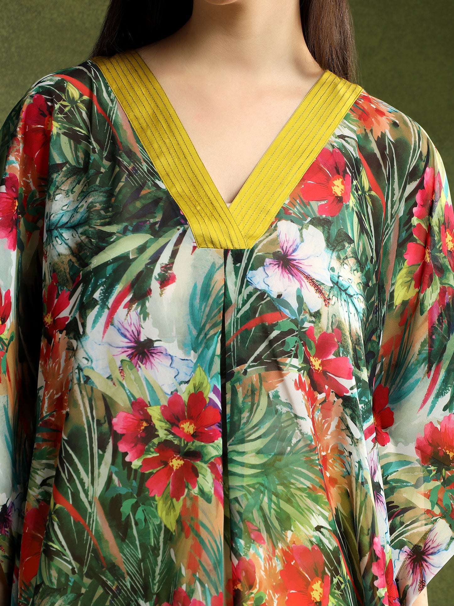 Multi-Colour Silk Kaftan Shirt