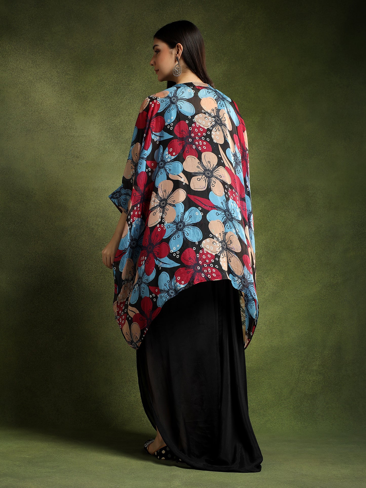 Silk Multi-Colour Printed Kaftan Shirt