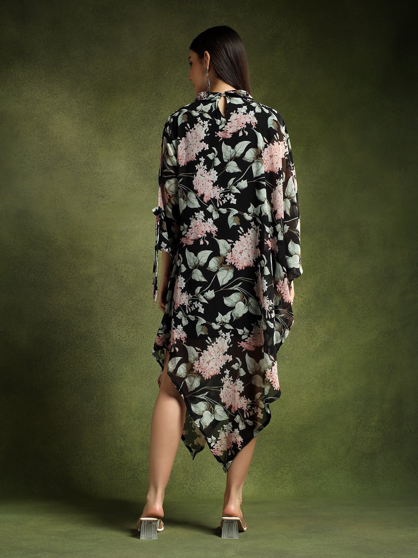 Georgette Floral Printed Shirt Dress
