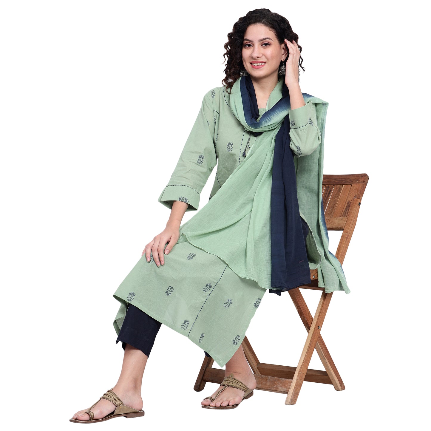 Green Organic Cotton Woven Suit