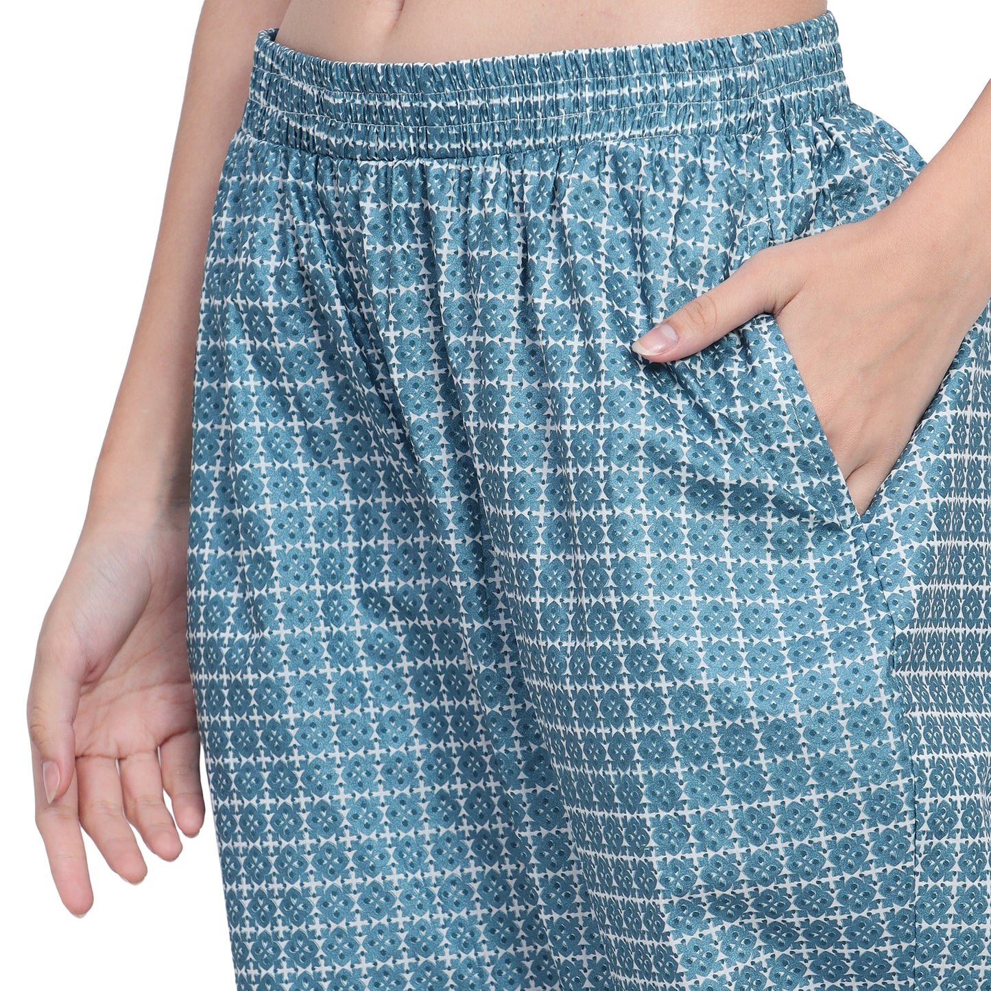 Blue Organic Cotton Printed Suit