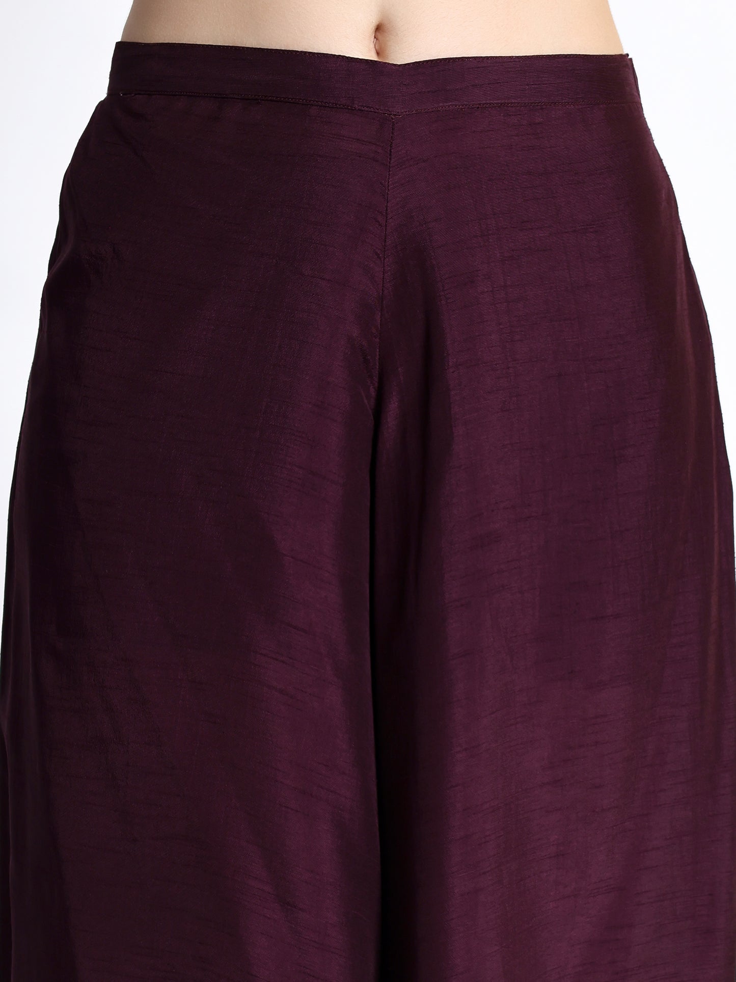 Wine Muslin Silk Cord Set