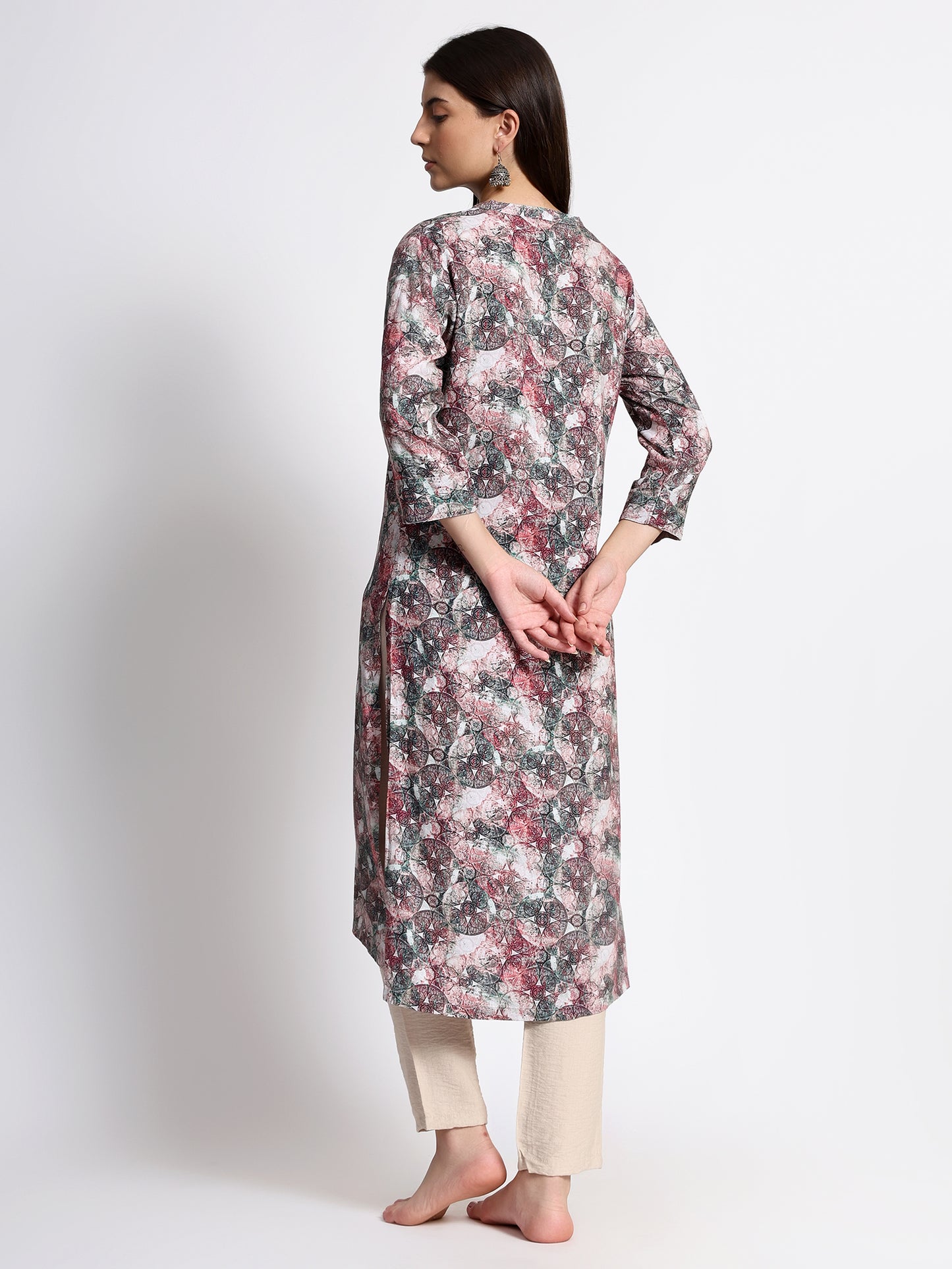 Abstract Printed Cotton Kurta