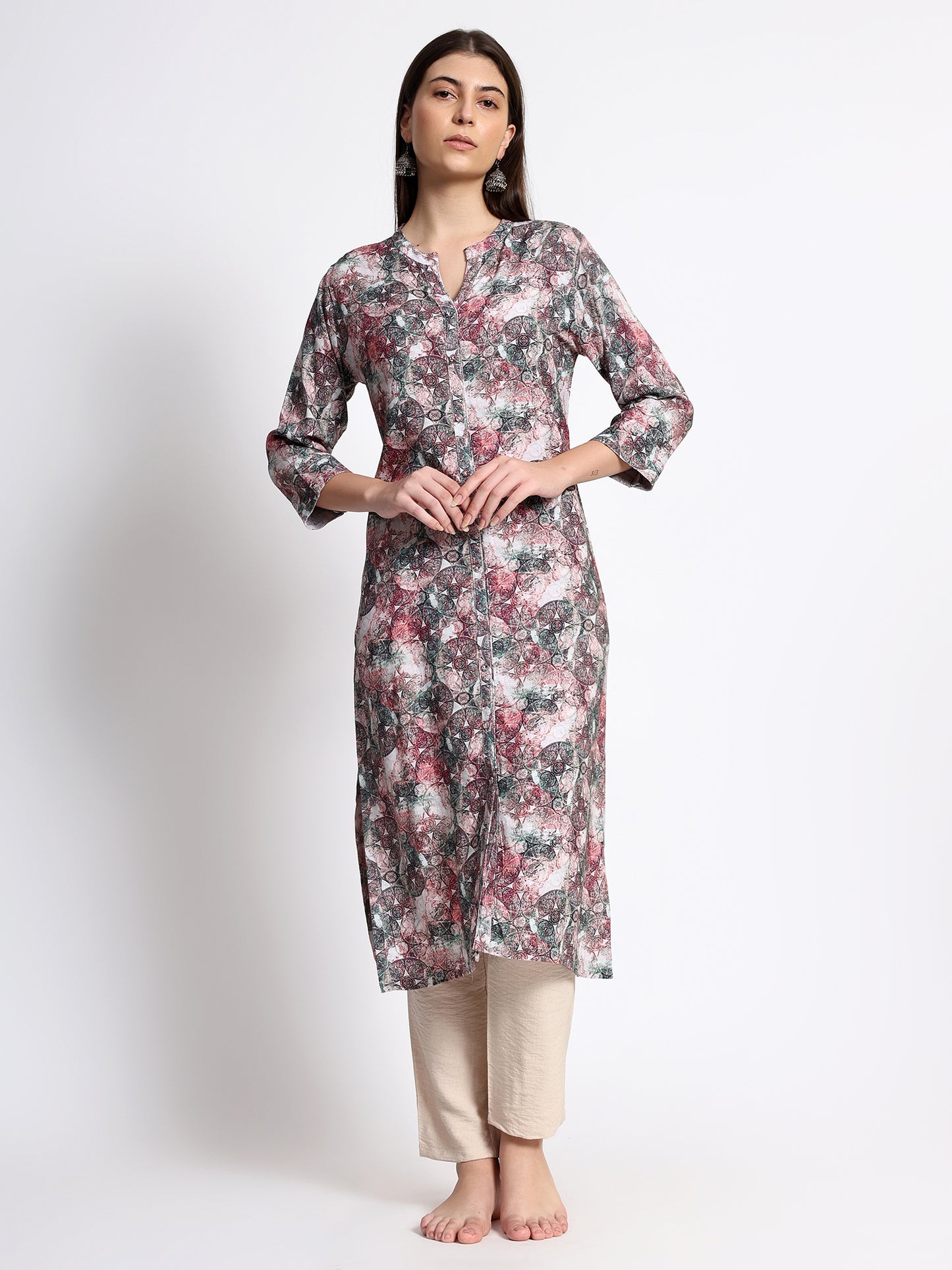 Abstract Printed Cotton Kurta
