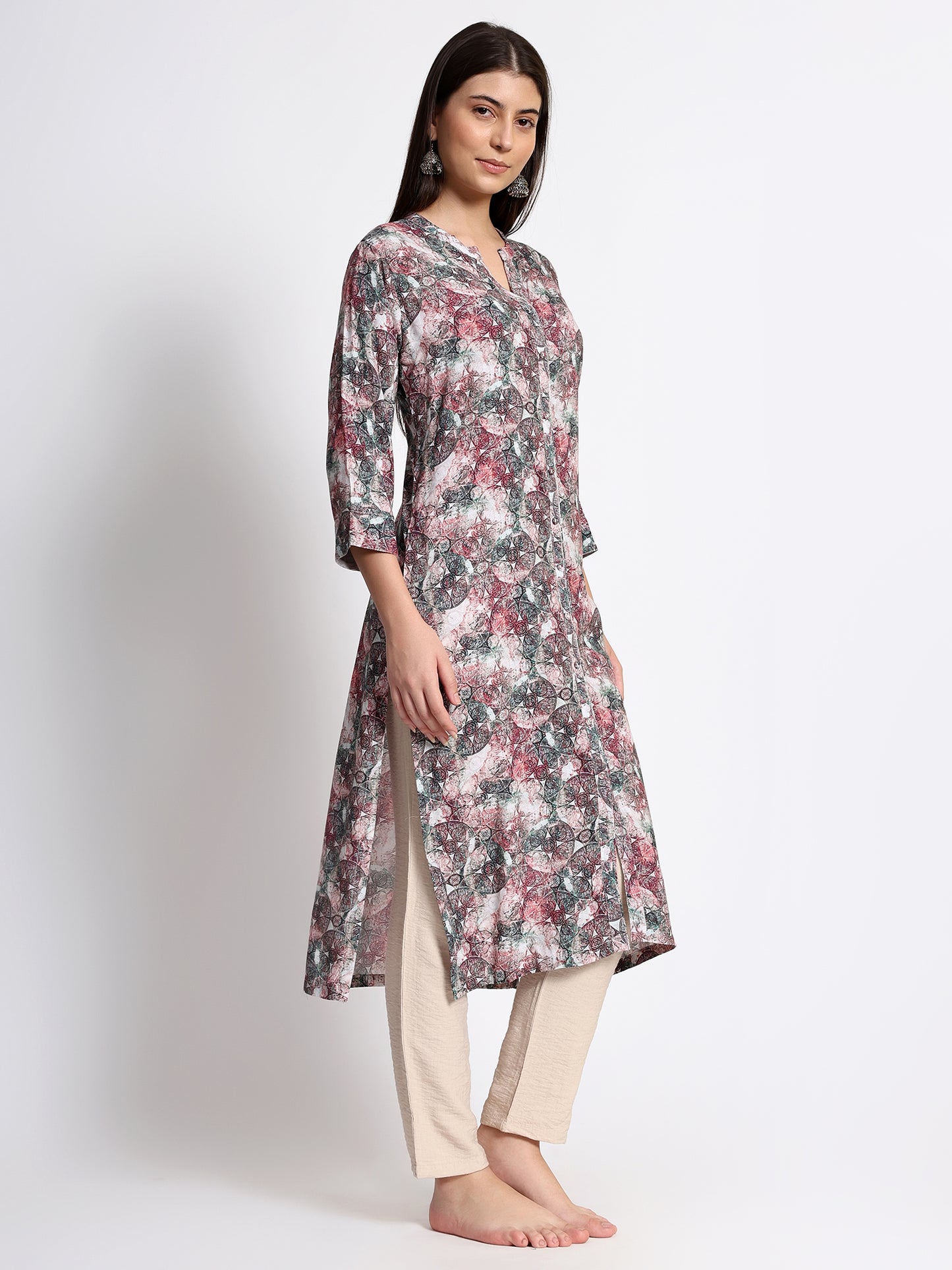 Abstract Printed Cotton Kurta