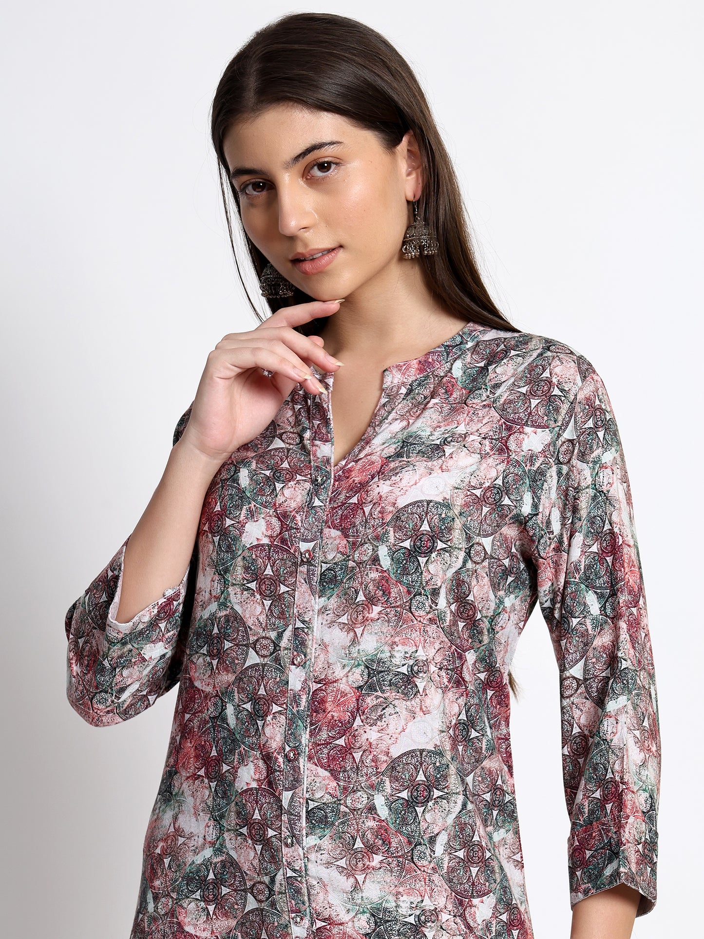 Abstract Printed Cotton Kurta