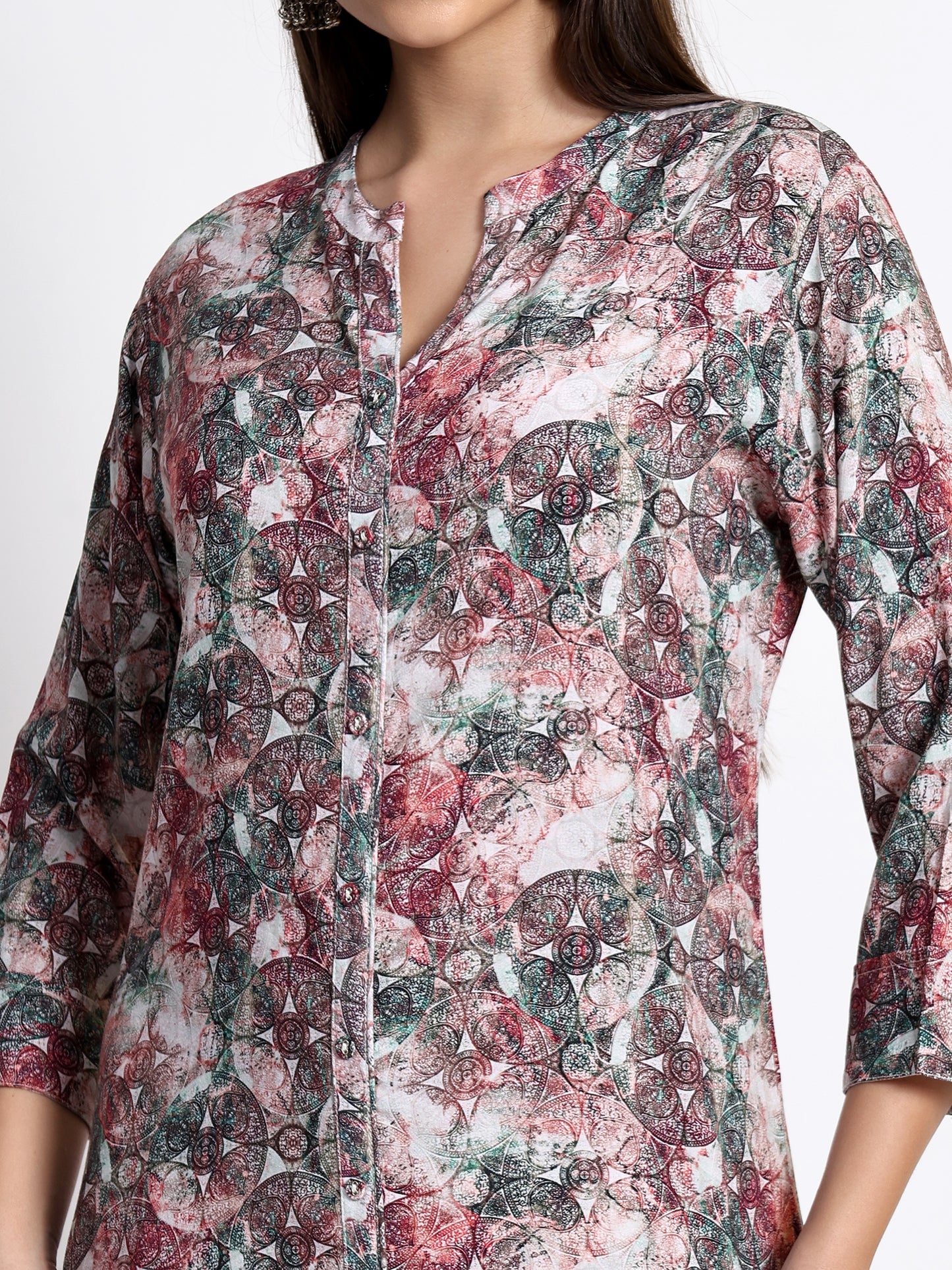 Abstract Printed Cotton Kurta