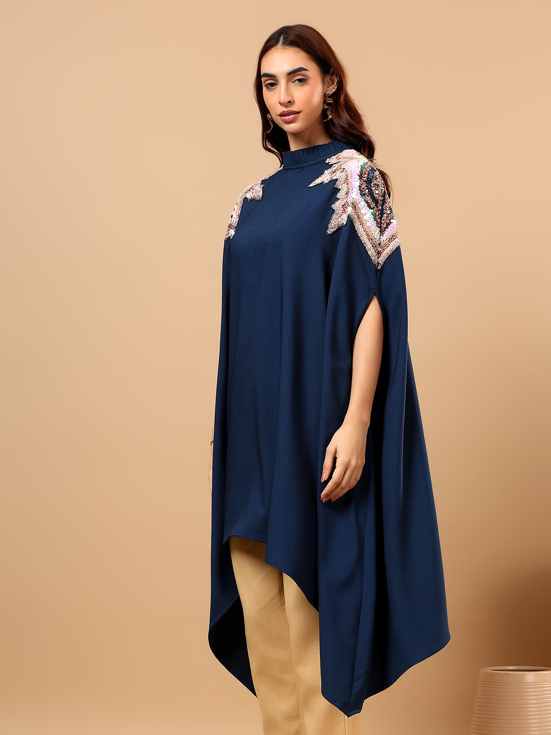 Mosscrepe Navy Blue kimono