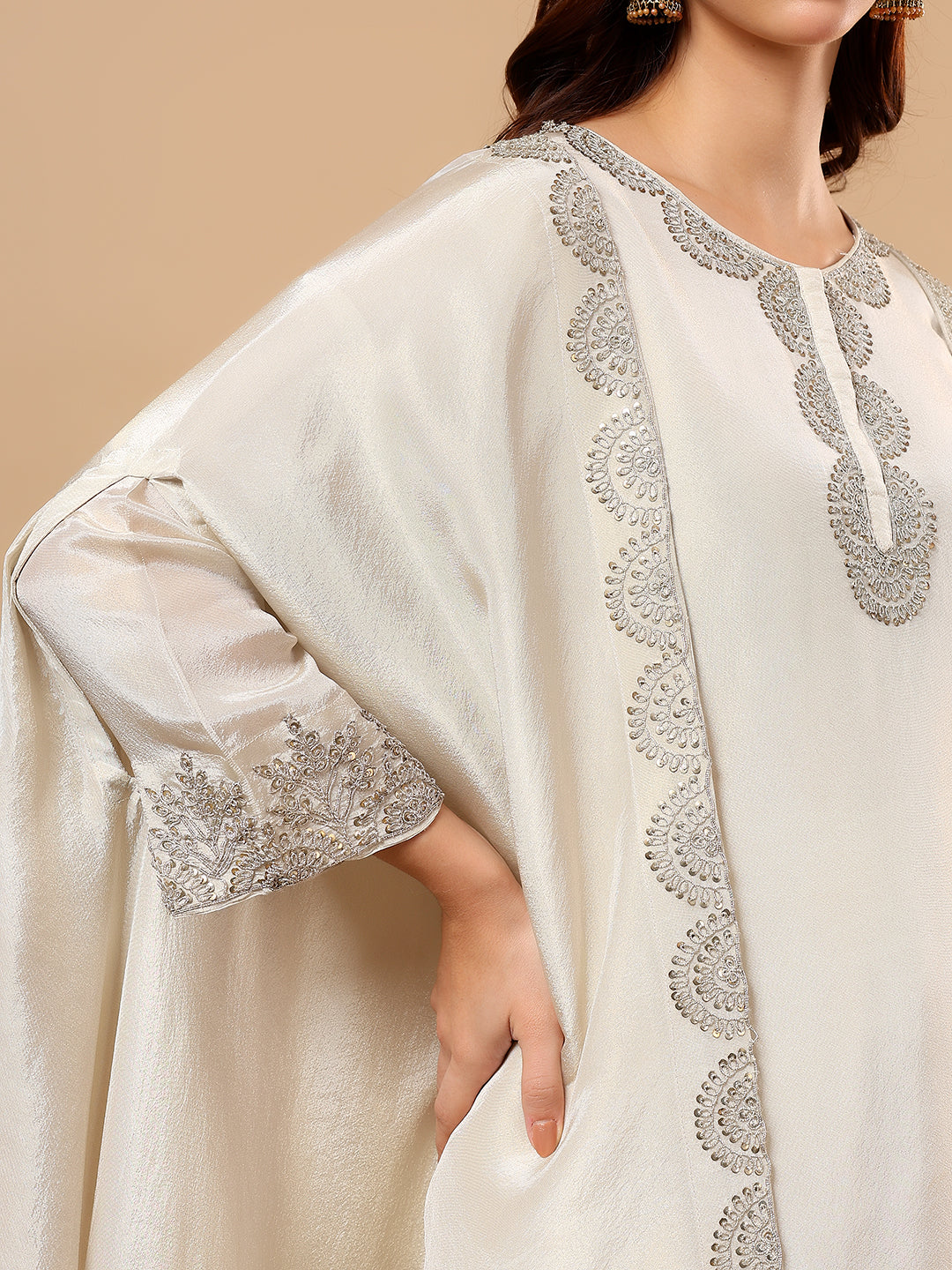 Ivory Tissue Silk Suit