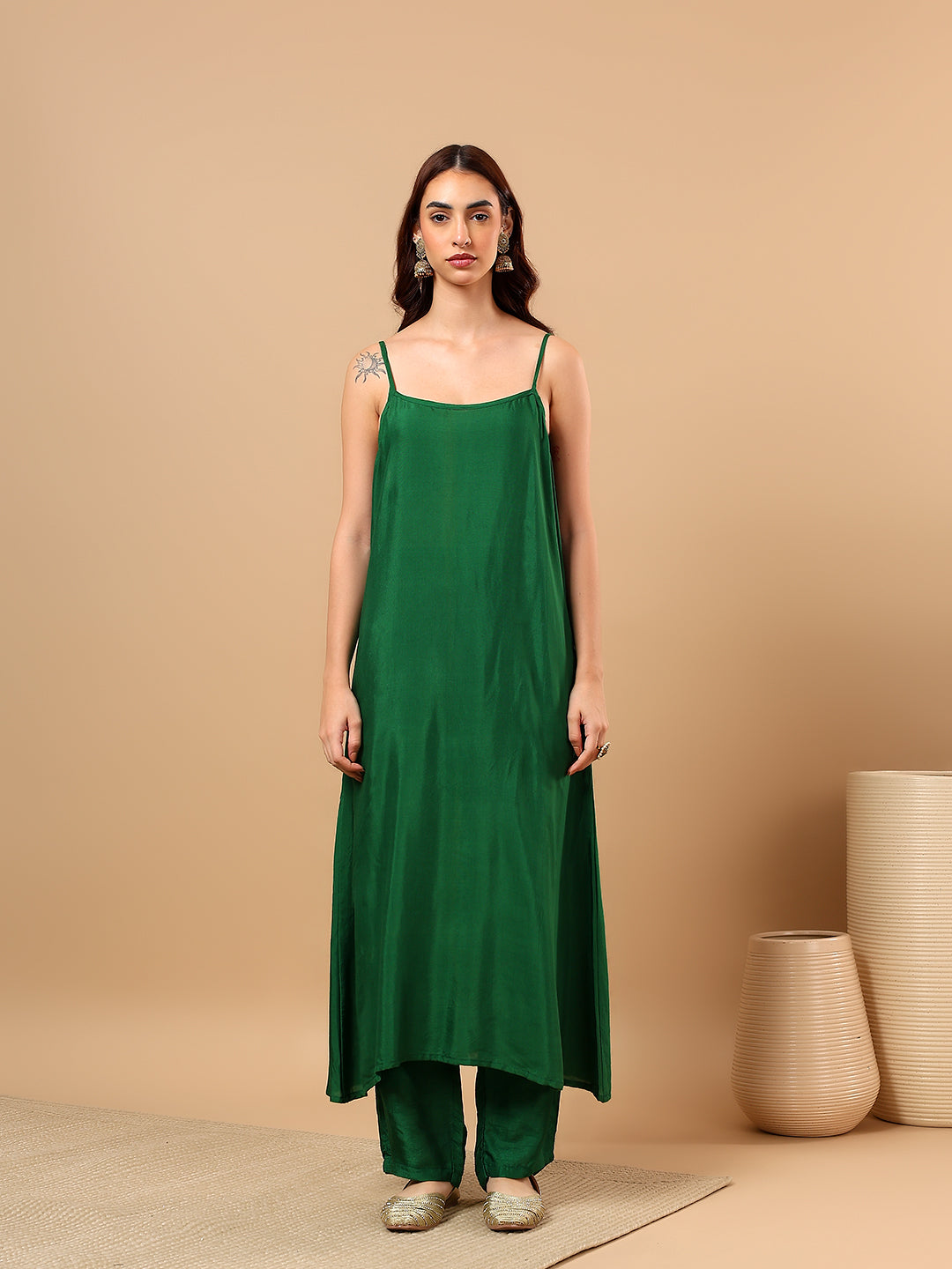 Winter Green Georgette Anarkali suit