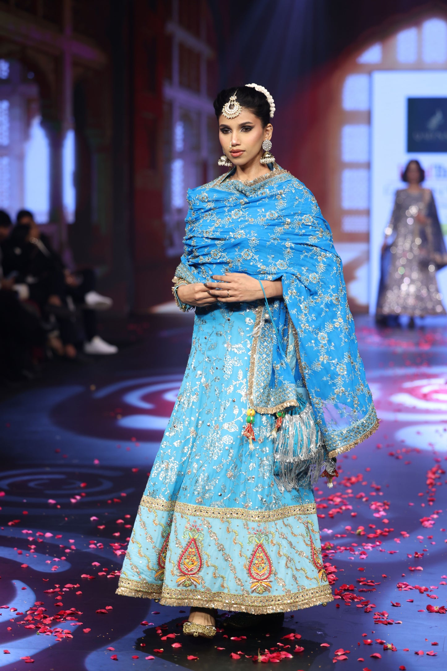 Ghungroo Blue Hand-Embroidered Zari Aari Silk Anarkali Set
