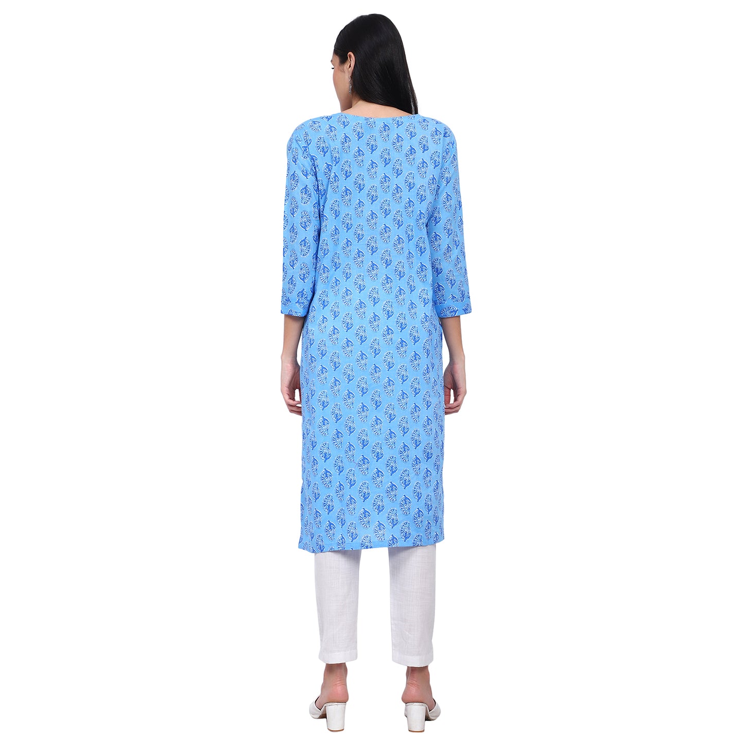 Embroidered Straight Collar with Mandarin Collar