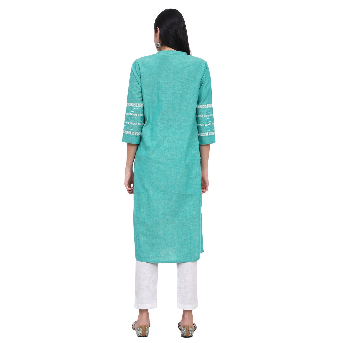Green Cotton Kurta