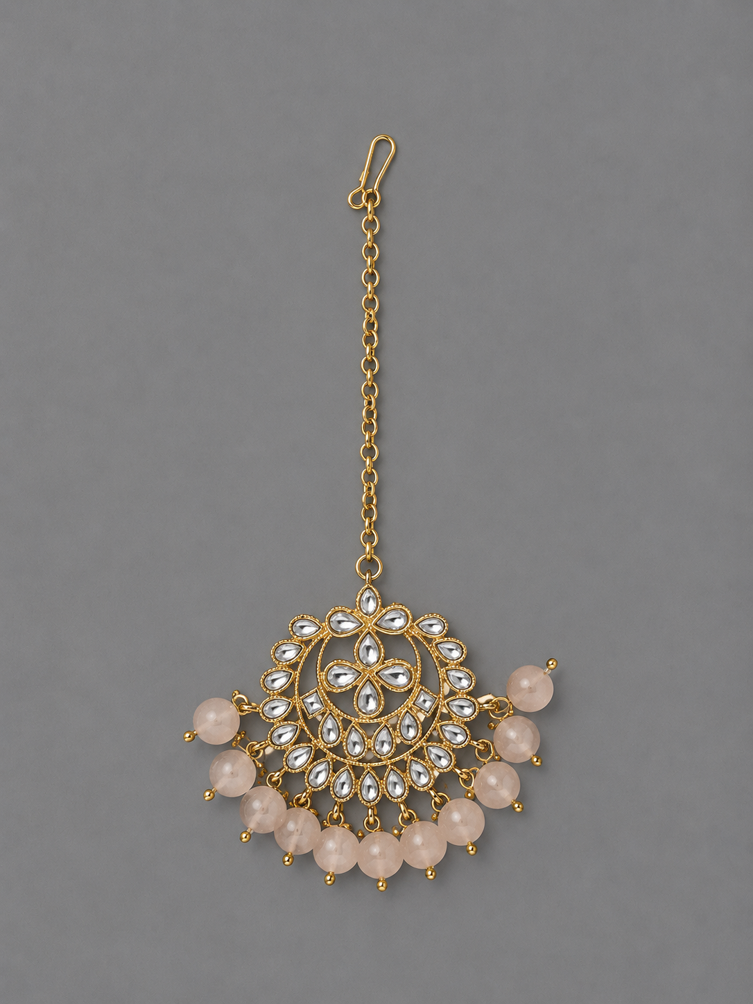 Semi-Precious Quartz Kundan Maang Tikka