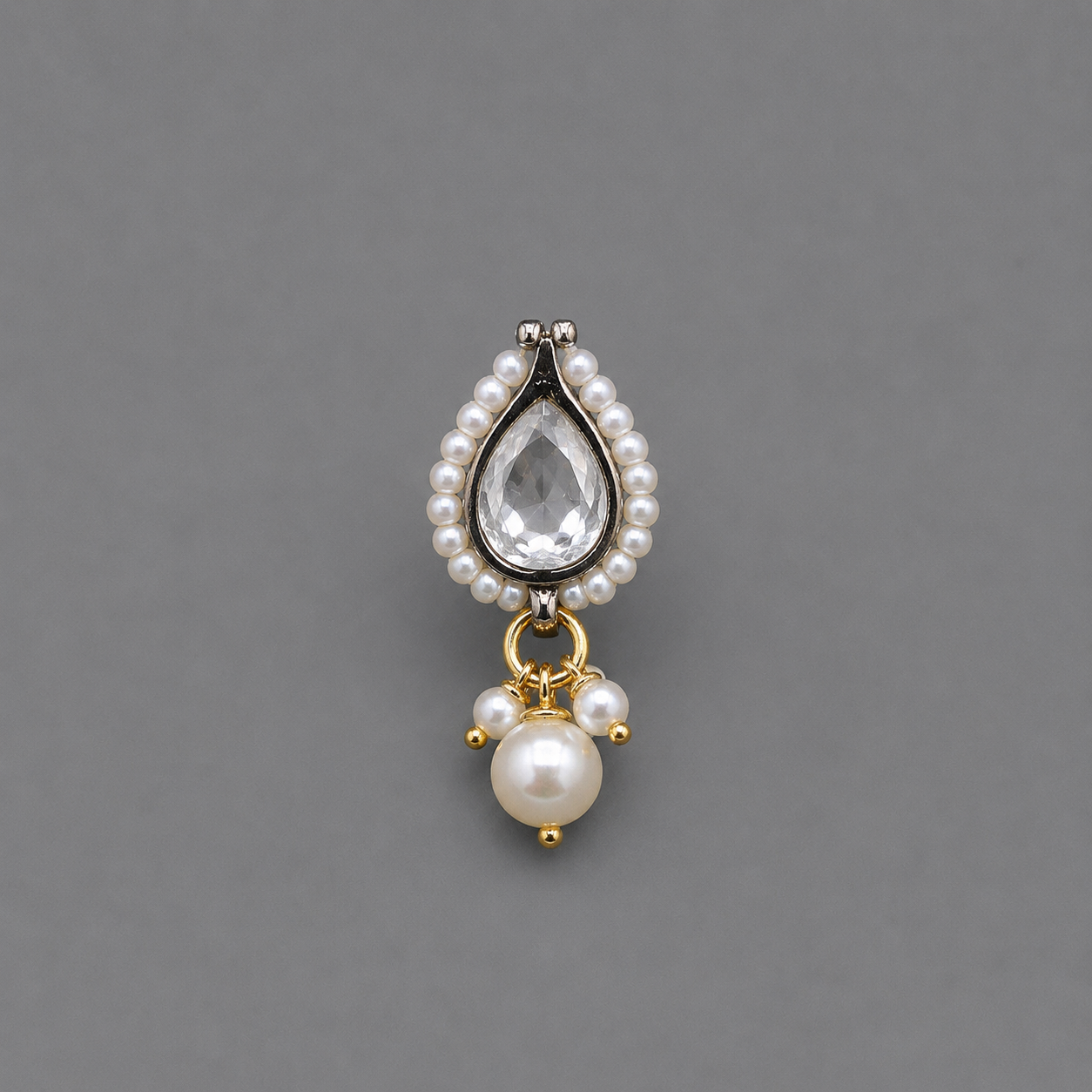 Semi-Precious Stone Pearl Nose pin