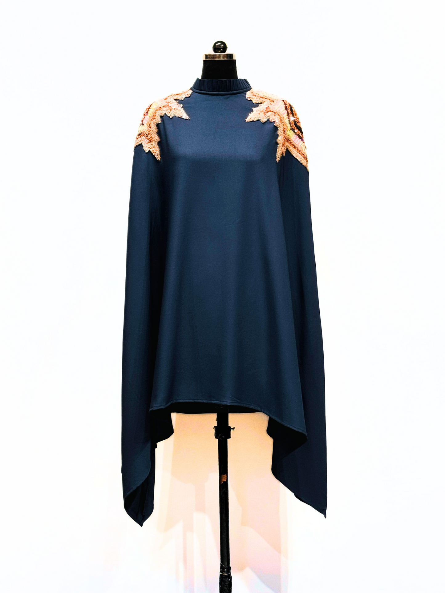 Mosscrepe Navy Blue kimono