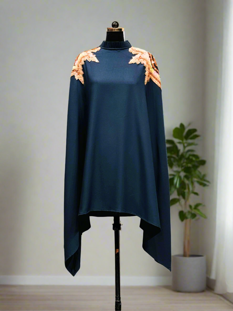 Mosscrepe Navy Blue kimono