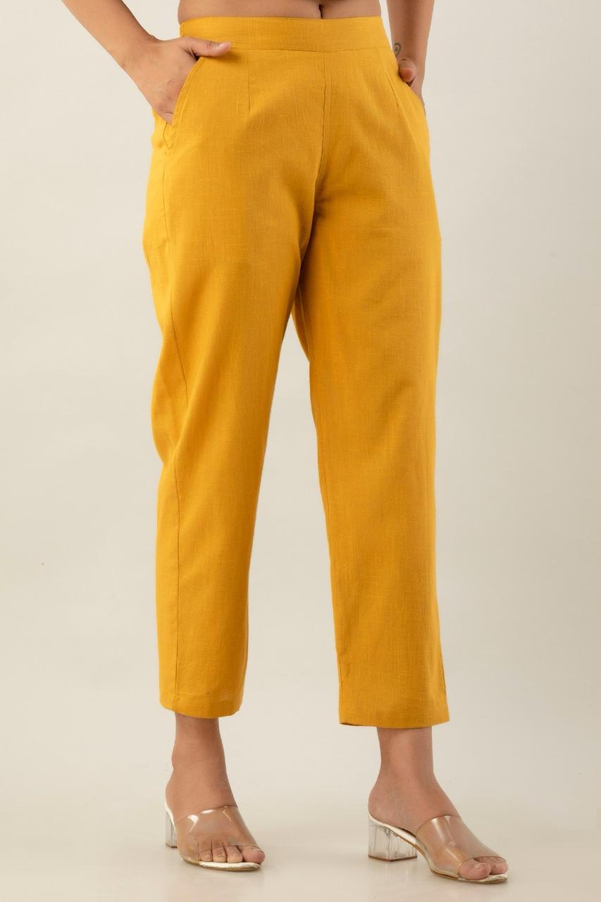 Yellow Cotton Pants