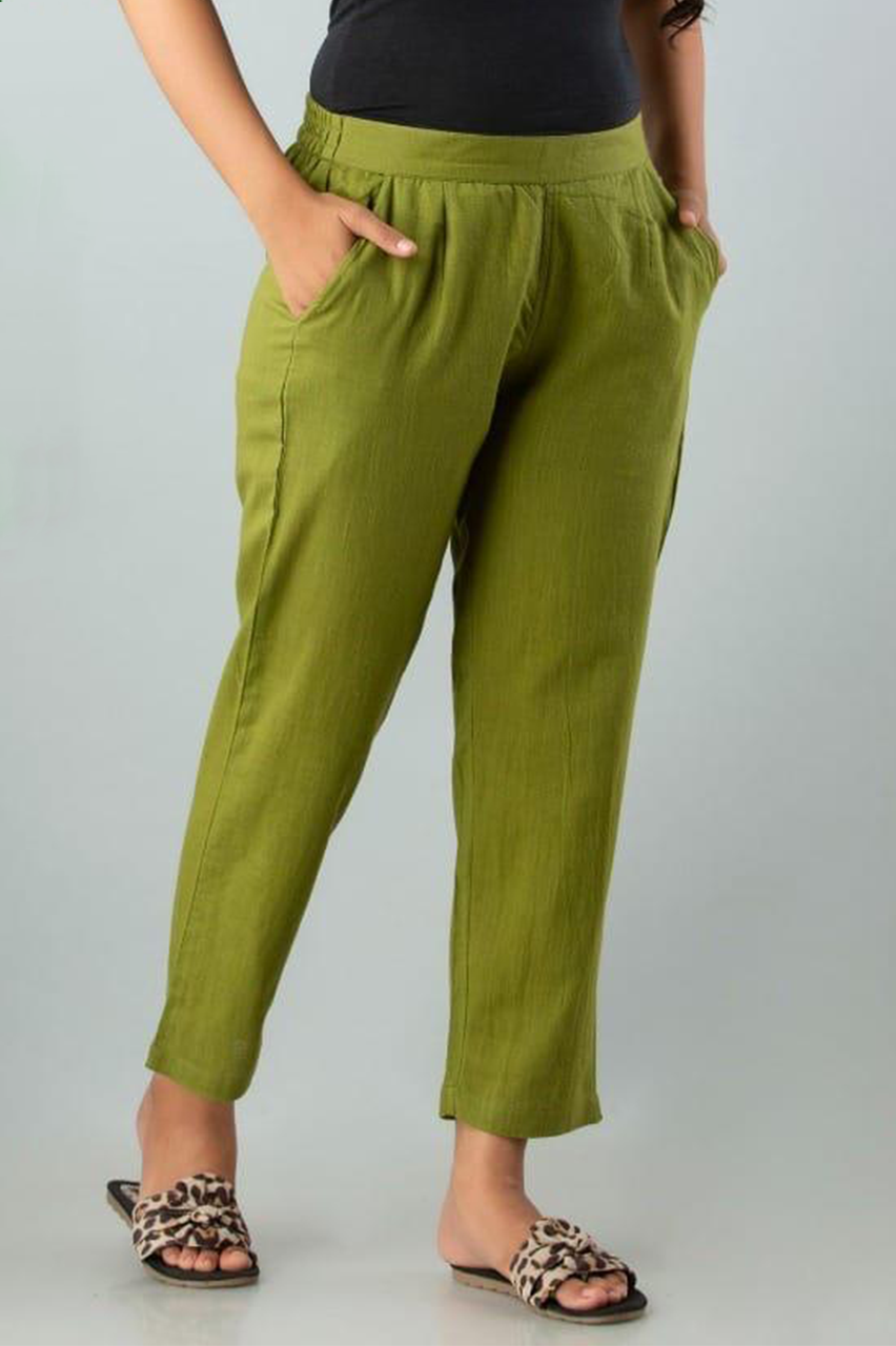 Lime Green Cotton Pants