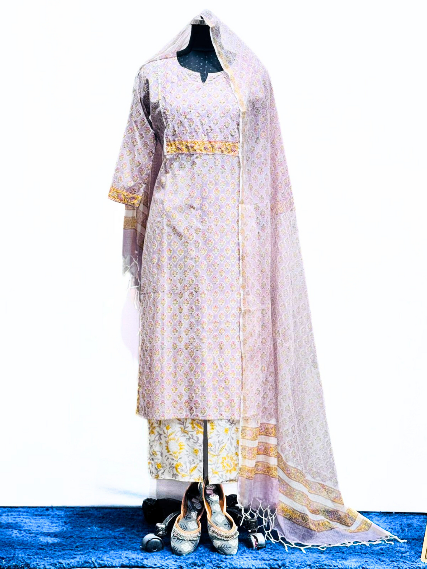 Mal Cotton Printed Suit