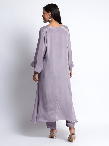 Lavender Chiffon Kaftan Cord Set