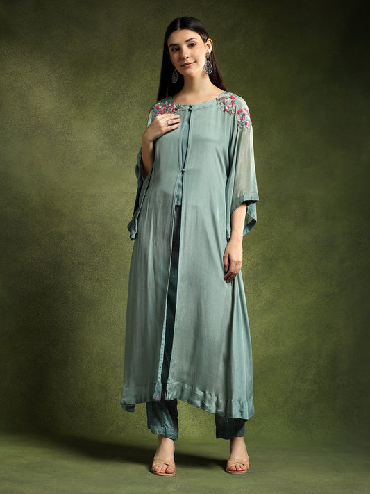 Cadet Blue Cape and Pants Set