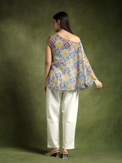 Crotchet Multi-Coloured Embellished Kimono