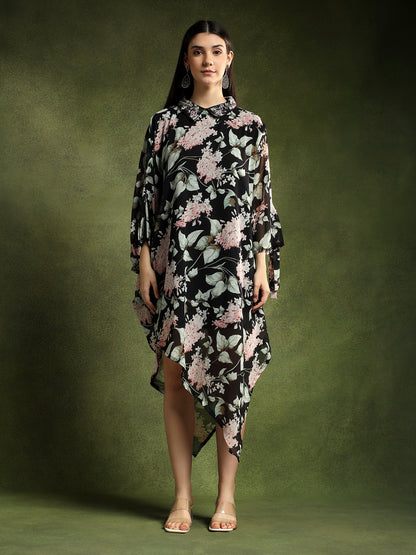 Georgette Floral Printed Shirt Dress