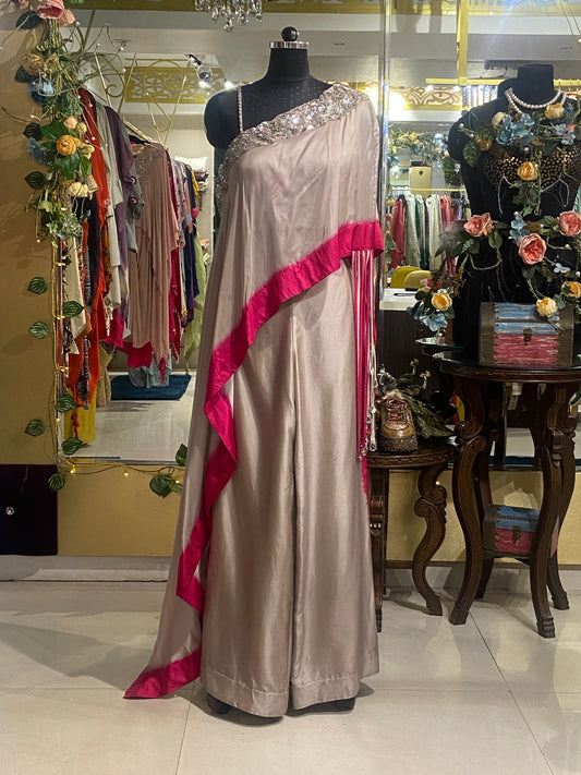 Pewter georgette cord set