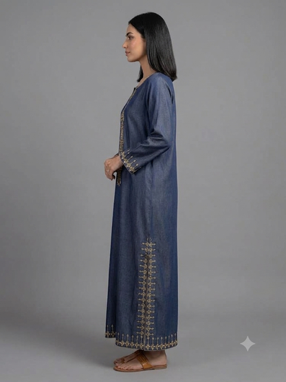 Hand-Embroidered Kurta Dress