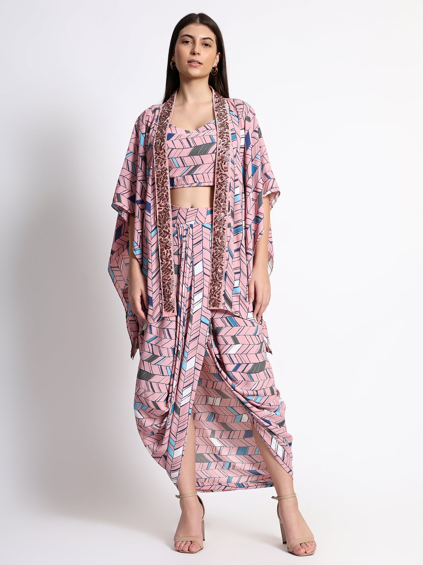 Chinon Printed Cape Set