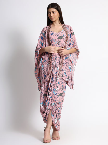 Chinon Printed Cape Set