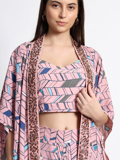 Chinon Printed Cape Set