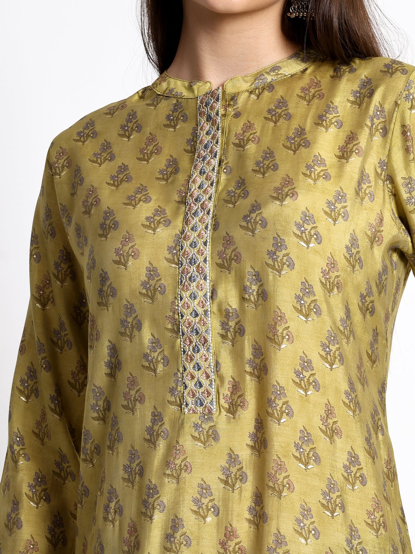 Lime Green Cotton Kurta