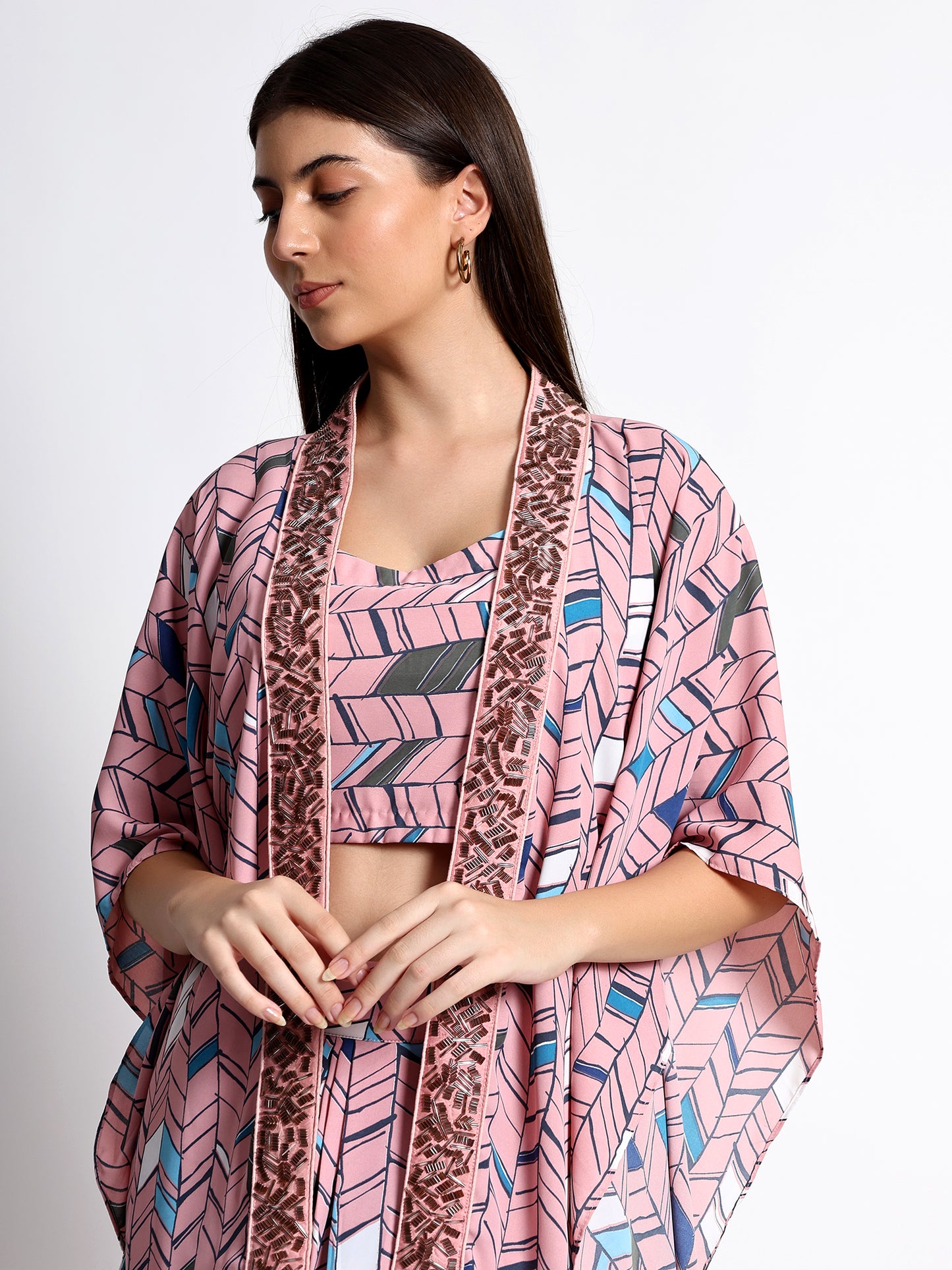 Chinon Printed Cape Set