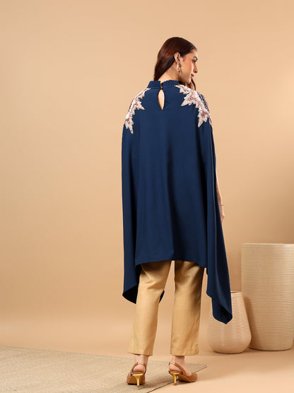 Mosscrepe Navy Blue kimono