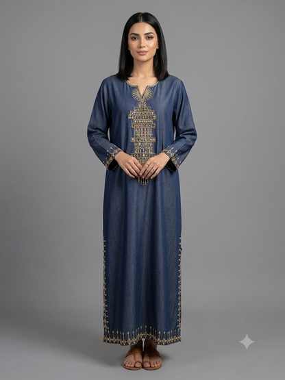 Hand-Embroidered Kurta Dress