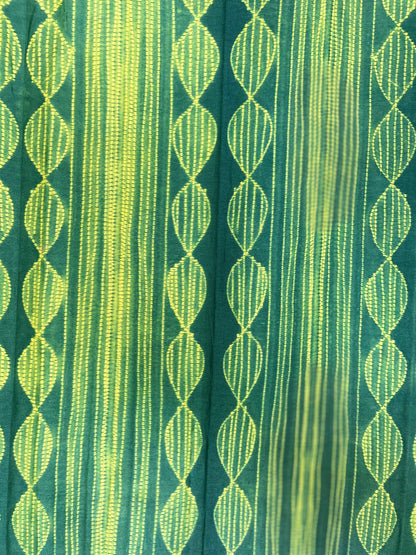 Green Cotton Unstitched Fabric