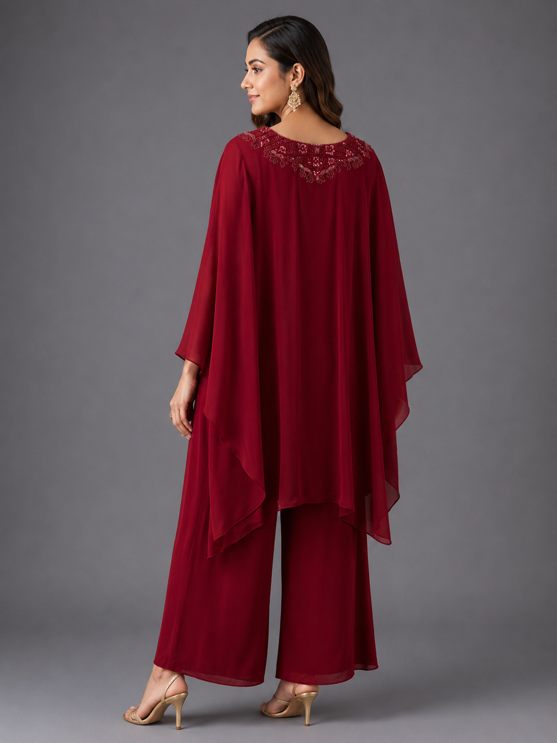 Red Satin Cord Set