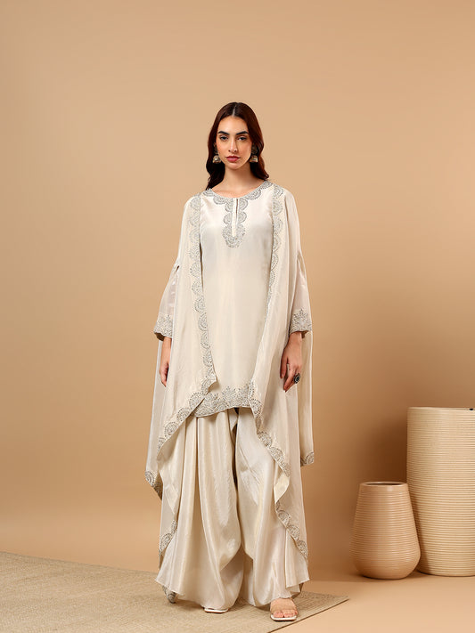 Ivory Tissue Silk Suit
