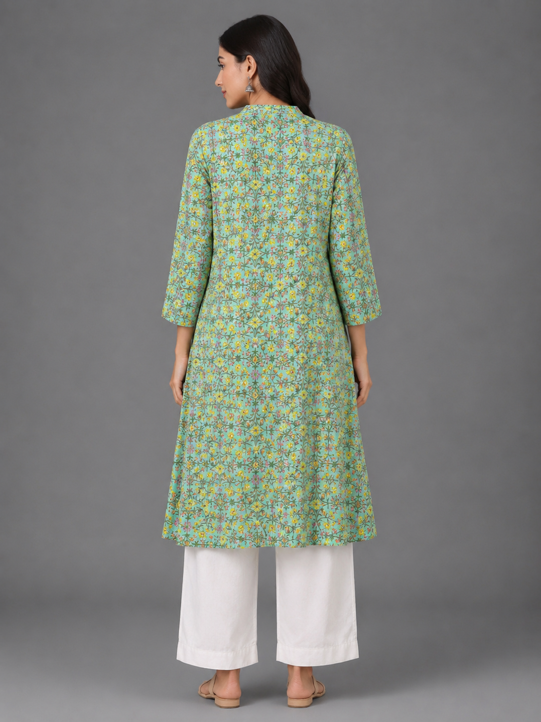 Green Cotton Kurta