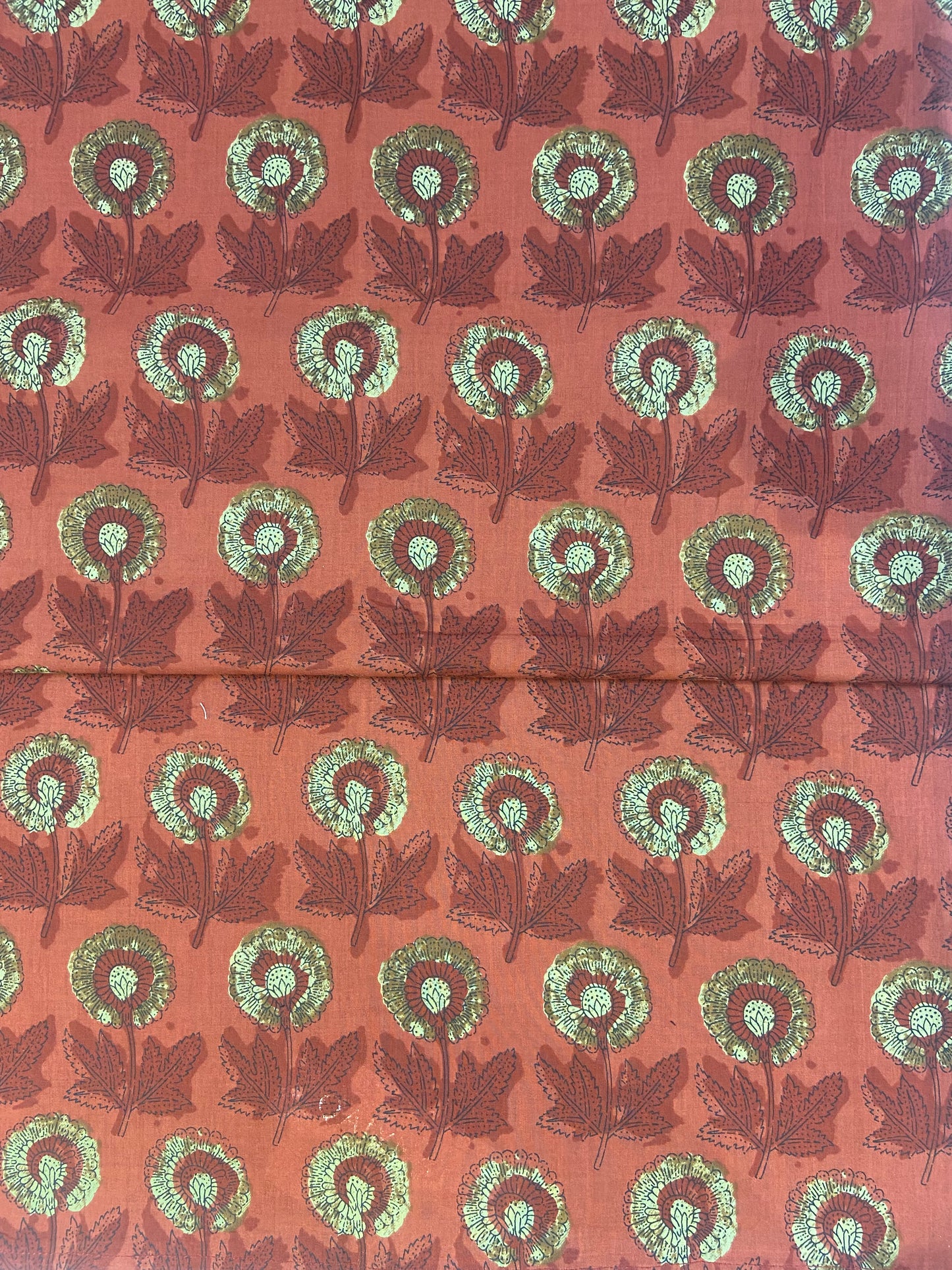 Red Printed Cotton Unstitched Fabric