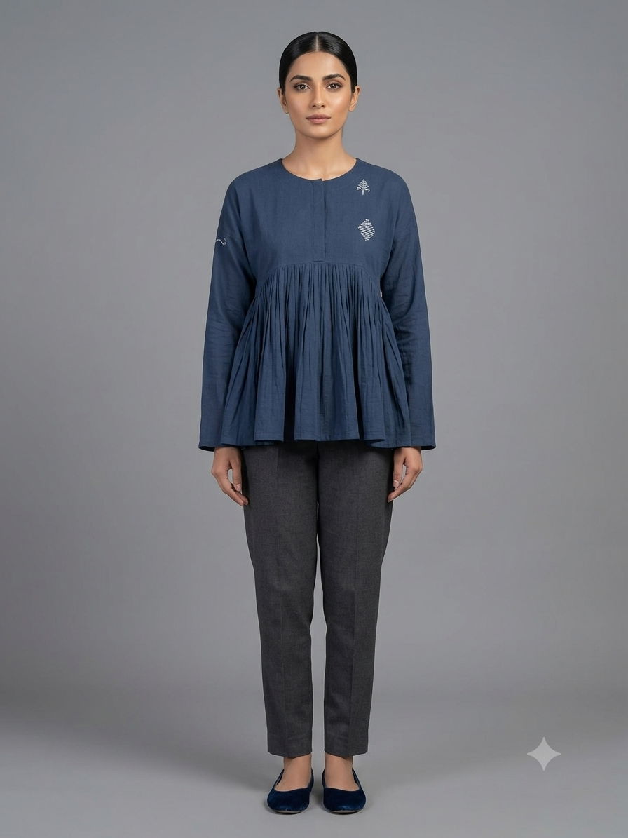 Blue Cotton Shirt