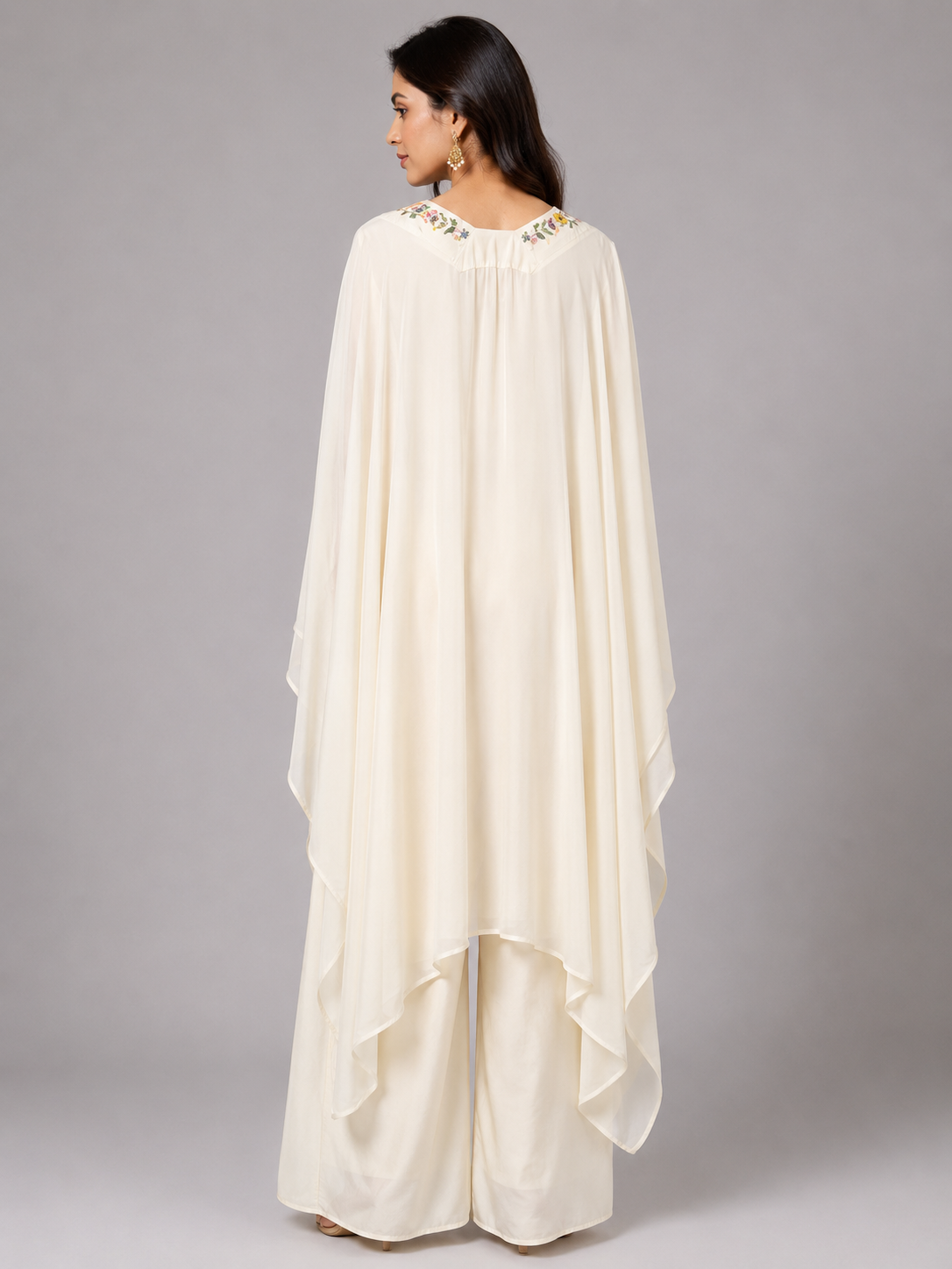 Off White Satin Cord Set