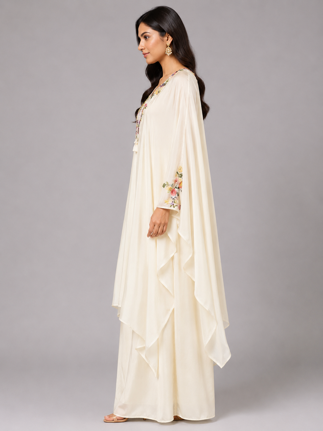 Off White Satin Cord Set