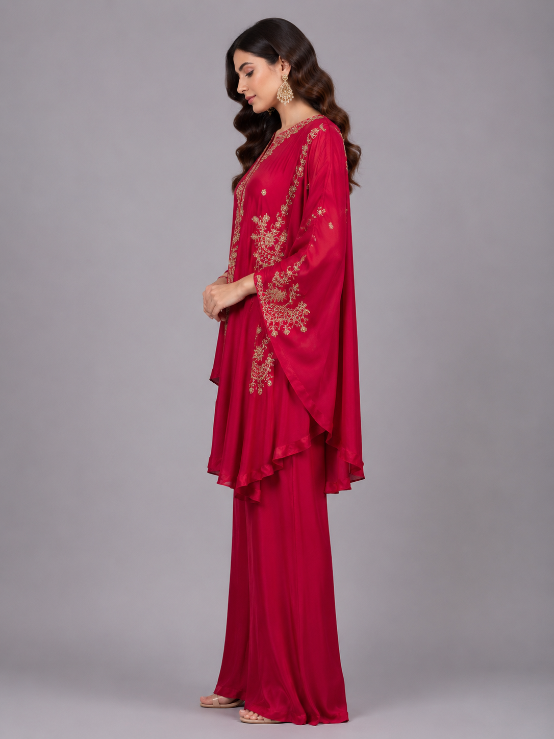 Fuschia Satin cord set